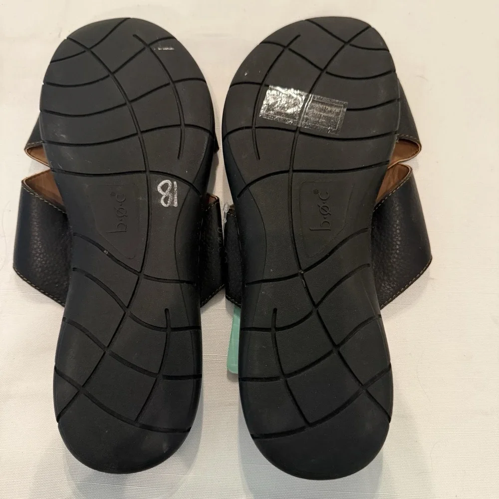 B.O.C. Born Concept Laurina Toe Loop Thong Sandal Women's 10M Black Boho Western